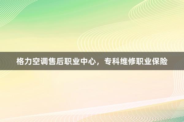 格力空调售后职业中心，专科维修职业保险