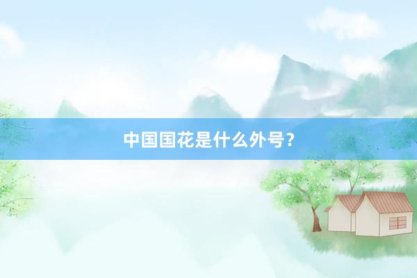 中国国花是什么外号？